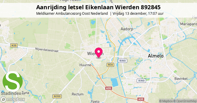 Aanrijding letsel Eikenlaan Wierden 892845