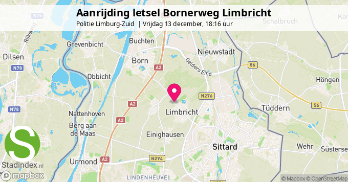 Aanrijding letsel Bornerweg Limbricht