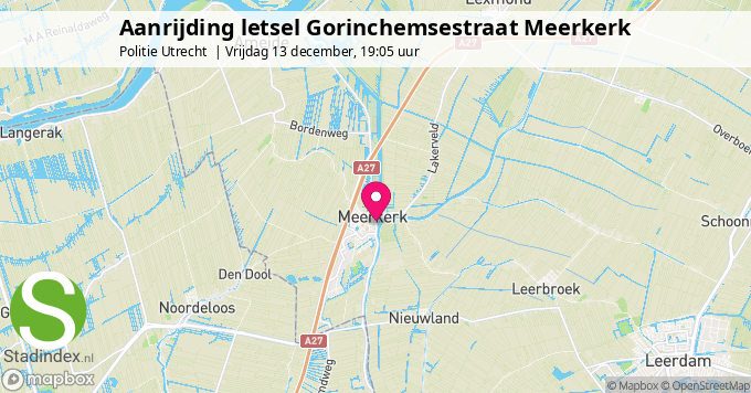 Aanrijding letsel Gorinchemsestraat Meerkerk