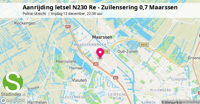 Aanrijding letsel N230 Re - Zuilensering 0,7 Maarssen