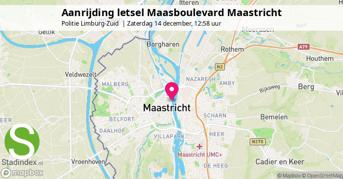 Aanrijding letsel Maasboulevard Maastricht