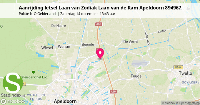 Aanrijding letsel Laan van Zodiak Laan van de Ram Apeldoorn 894967