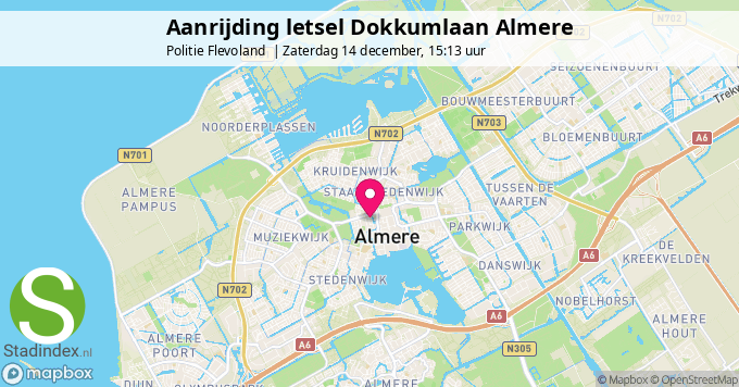 Aanrijding letsel Dokkumlaan Almere