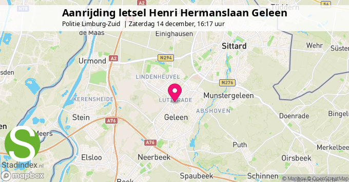 Aanrijding letsel Henri Hermanslaan Geleen