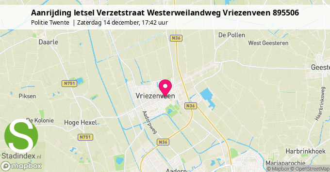 Aanrijding letsel Verzetstraat Westerweilandweg Vriezenveen 895506