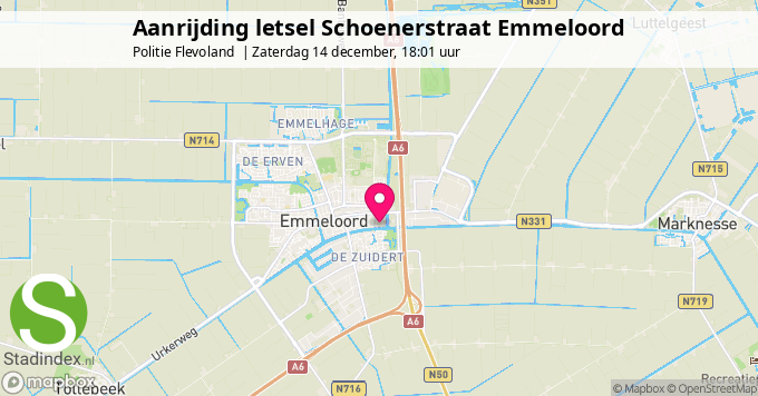 Aanrijding letsel Schoenerstraat Emmeloord