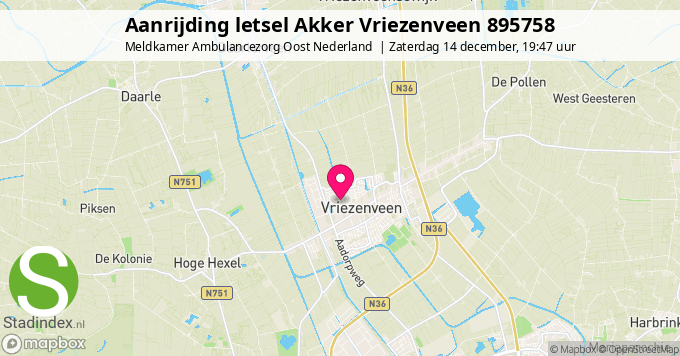 Aanrijding letsel Akker Vriezenveen 895758