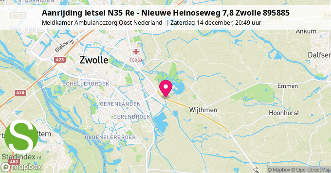 Aanrijding letsel N35 Re - Nieuwe Heinoseweg 7,8 Zwolle 895885