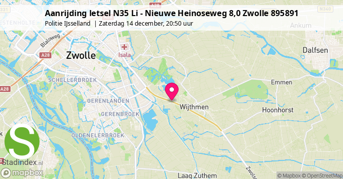 Aanrijding letsel N35 Li - Nieuwe Heinoseweg 8,0 Zwolle 895891