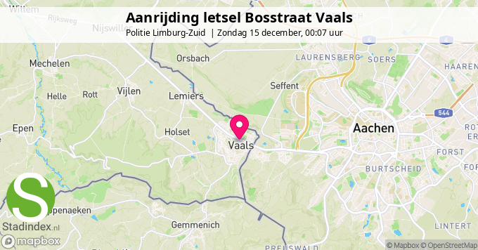 Aanrijding letsel Bosstraat Vaals