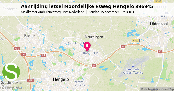 Aanrijding letsel Noordelijke Esweg Hengelo 896945