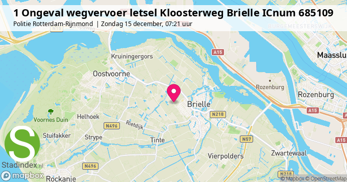 1 Ongeval wegvervoer letsel Kloosterweg Brielle ICnum 685109