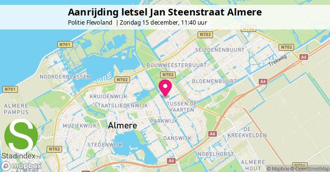 Aanrijding letsel Jan Steenstraat Almere