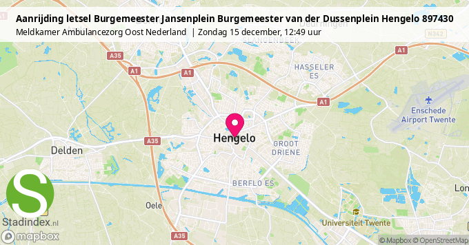 Aanrijding letsel Burgemeester Jansenplein Burgemeester van der Dussenplein Hengelo 897430