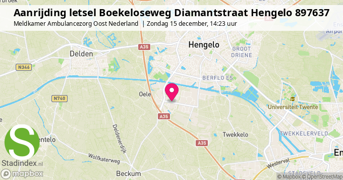 Aanrijding letsel Boekeloseweg Diamantstraat Hengelo 897637