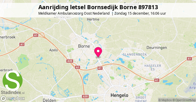 Aanrijding letsel Bornsedijk Borne 897813