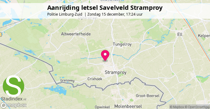 Aanrijding letsel Savelveld Stramproy