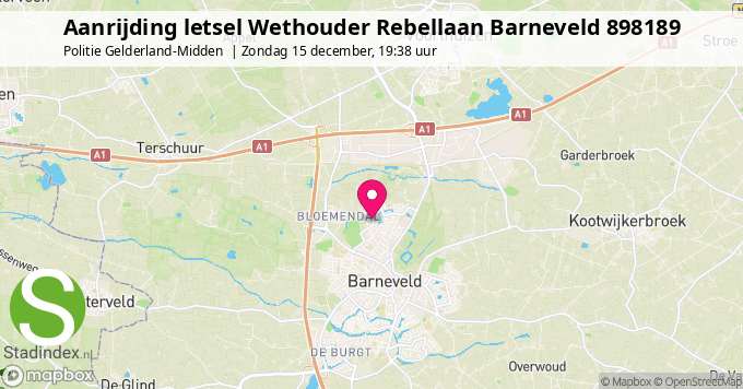 Aanrijding letsel Wethouder Rebellaan Barneveld 898189