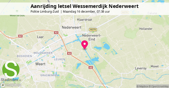 Aanrijding letsel Wessemerdijk Nederweert