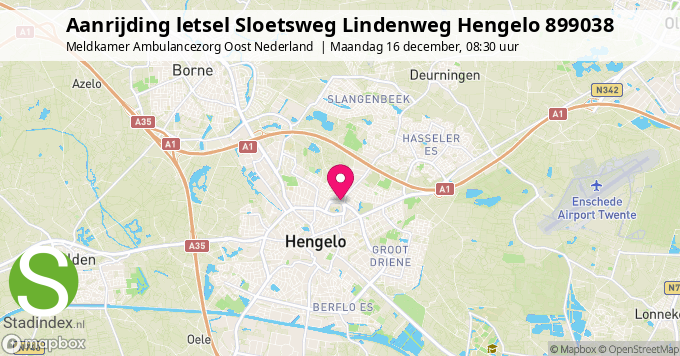 Aanrijding letsel Sloetsweg Lindenweg Hengelo 899038