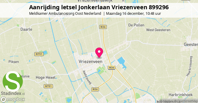 Aanrijding letsel Jonkerlaan Vriezenveen 899296