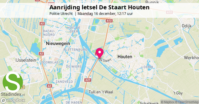 Aanrijding letsel De Staart Houten