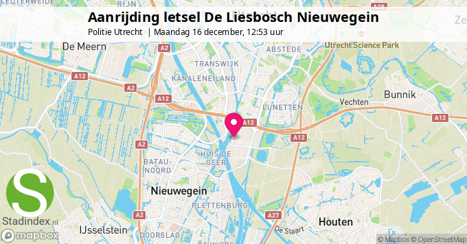 Aanrijding letsel De Liesbosch Nieuwegein