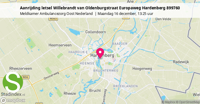 Aanrijding letsel Willebrandt van Oldenburgstraat Europaweg Hardenberg 899760