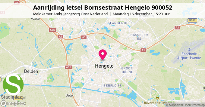 Aanrijding letsel Bornsestraat Hengelo 900052