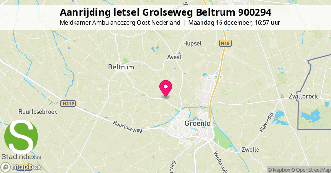 Aanrijding letsel Grolseweg Beltrum 900294