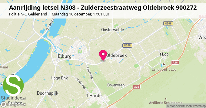 Aanrijding letsel N308 - Zuiderzeestraatweg Oldebroek 900272