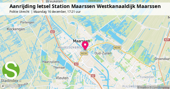 Aanrijding letsel Station Maarssen Westkanaaldijk Maarssen