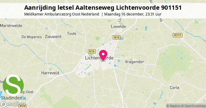 Aanrijding letsel Aaltenseweg Lichtenvoorde 901151