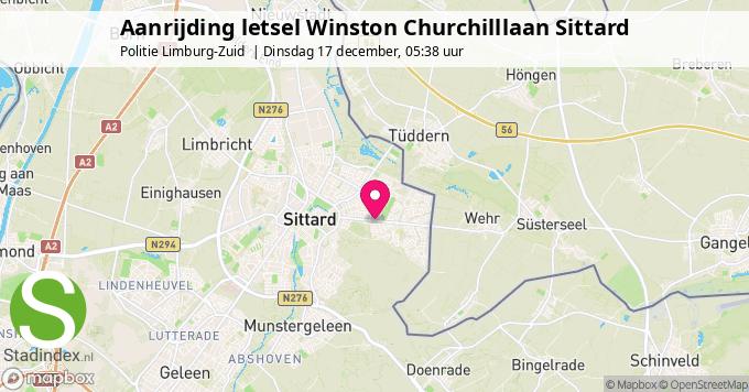 Aanrijding letsel Winston Churchilllaan Sittard