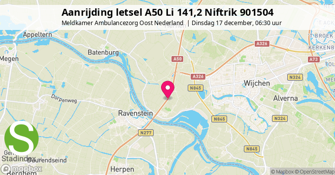 Aanrijding letsel A50 Li 141,2 Niftrik 901504