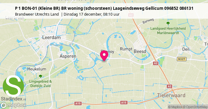 P 1 BON-01 (Kleine BR) BR woning (schoorsteen) Laageindseweg Gellicum 096852 086131