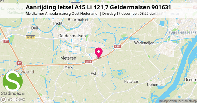 Aanrijding letsel A15 Li 121,7 Geldermalsen 901631