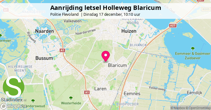 Aanrijding letsel Holleweg Blaricum