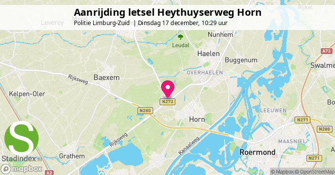 Aanrijding letsel Heythuyserweg Horn