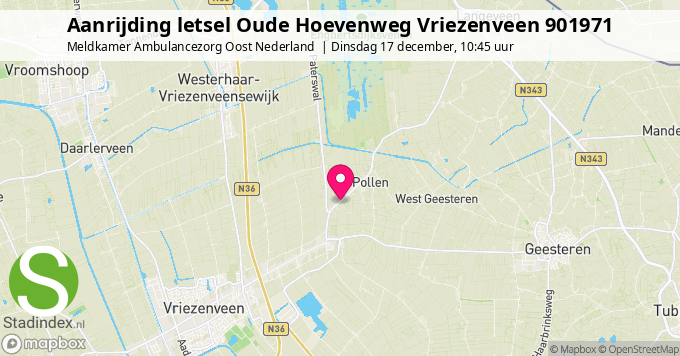 Aanrijding letsel Oude Hoevenweg Vriezenveen 901971