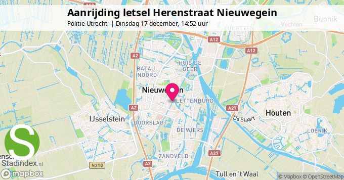 Aanrijding letsel Herenstraat Nieuwegein