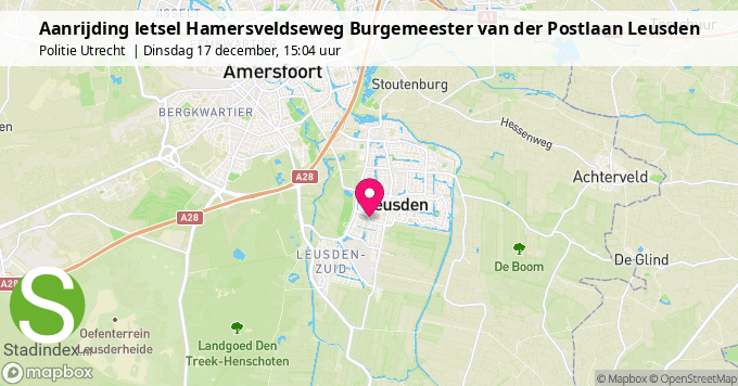 Aanrijding letsel Hamersveldseweg Burgemeester van der Postlaan Leusden