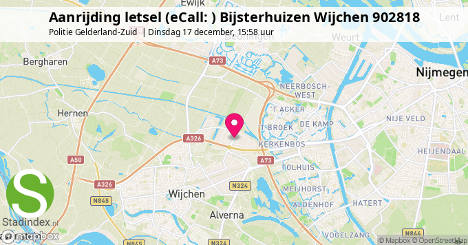 Aanrijding letsel (eCall: ) Bijsterhuizen Wijchen 902818