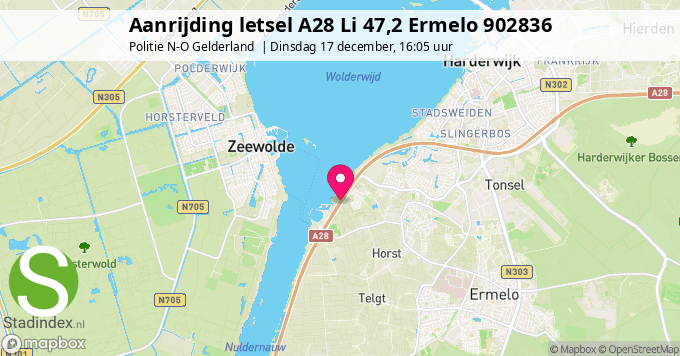 Aanrijding letsel A28 Li 47,2 Ermelo 902836