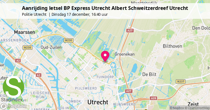 Aanrijding letsel BP Express Utrecht Albert Schweitzerdreef Utrecht