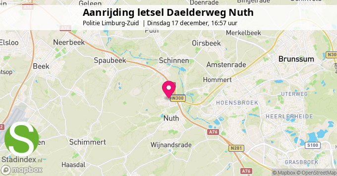 Aanrijding letsel Daelderweg Nuth