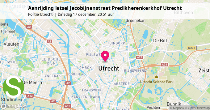 Aanrijding letsel Jacobijnenstraat Predikherenkerkhof Utrecht