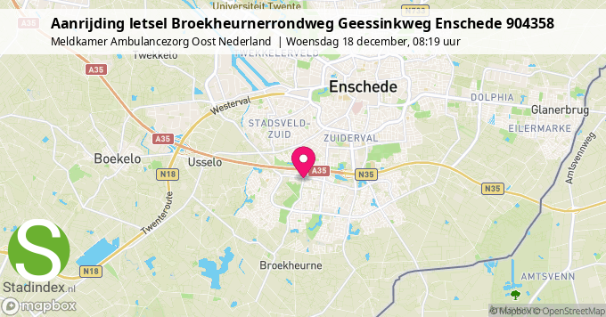 Aanrijding letsel Broekheurnerrondweg Geessinkweg Enschede 904358