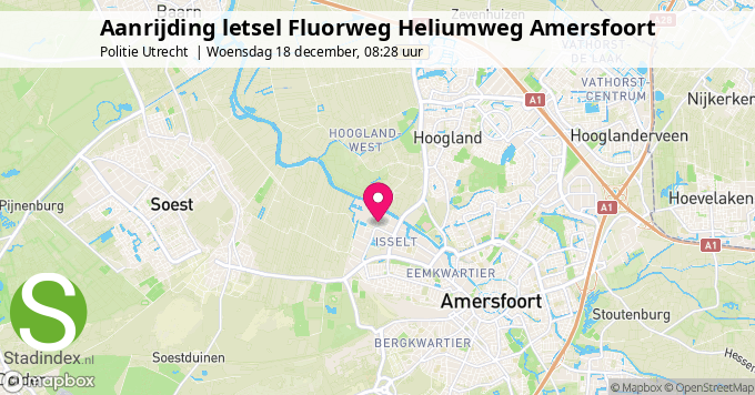 Aanrijding letsel Fluorweg Heliumweg Amersfoort