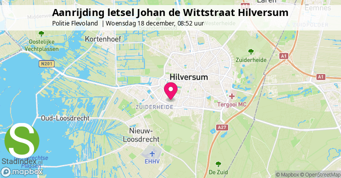 Aanrijding letsel Johan de Wittstraat Hilversum